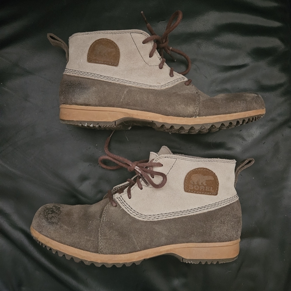Sorel Men's Greely Chukka Sage/Gray Leather Winter Trek Shoe Sz 8US (NM1981-103